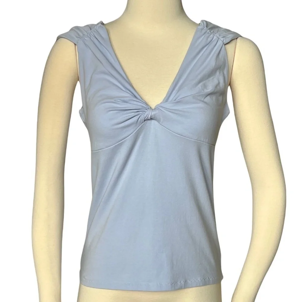 The Limited Blue Twist Front V-Neck Top Size Large NWT - Picture 5 of 10